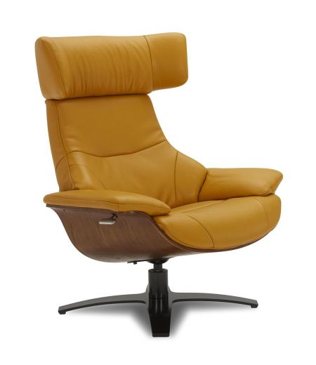 leather yellow chair